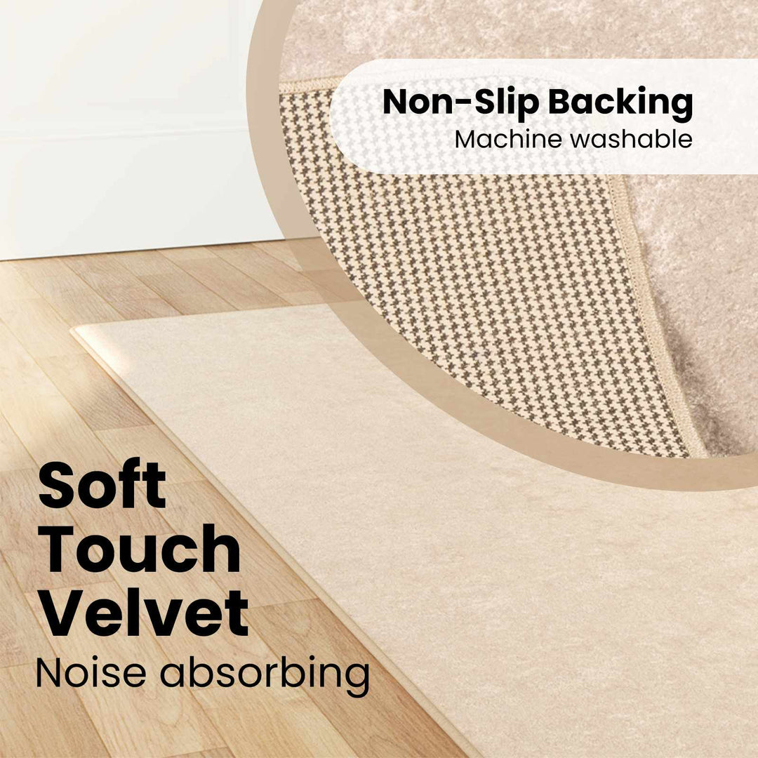 Tæppe Runner MARSA Creme 100 x 300 cm Polyester og PVC