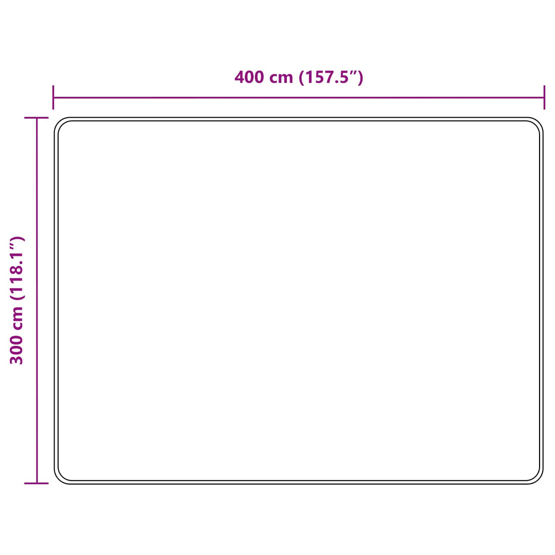 Tæppe Runner MARSA Cremefarvet 300 x 400 cm Polyester og PVC