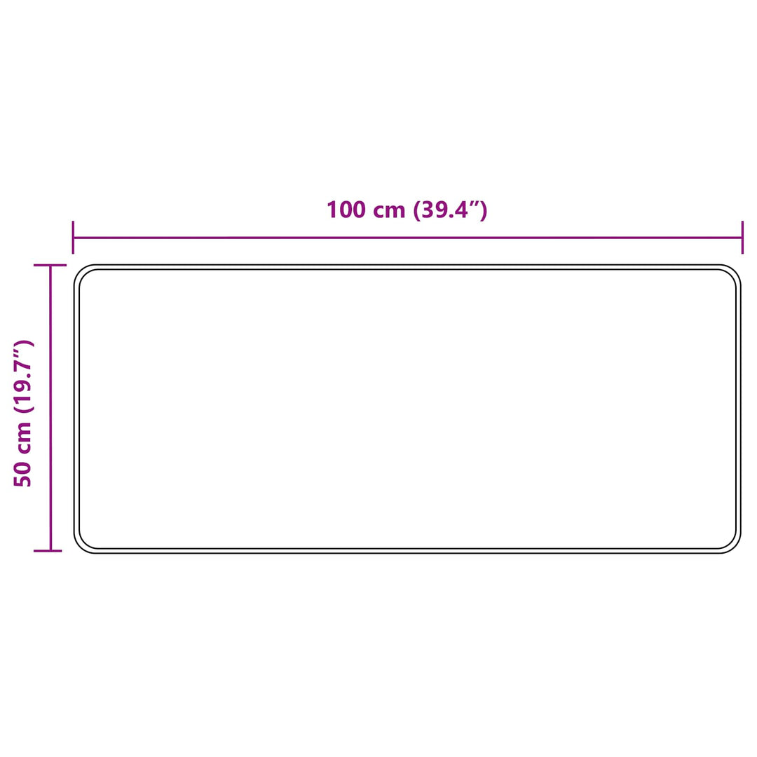 Tæppe Runner MARSA Beige 50 x 100 cm Polyester og PVC