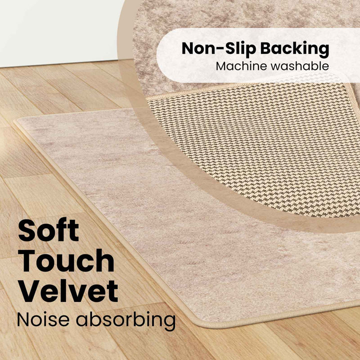 Tæppe Runner MARSA Beige 80 x 150 cm Polyester og PVC