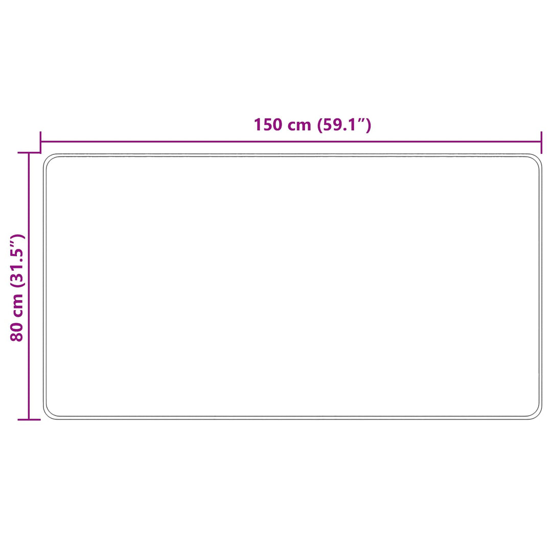 Tæppe Runner MARSA Beige 80 x 150 cm Polyester og PVC