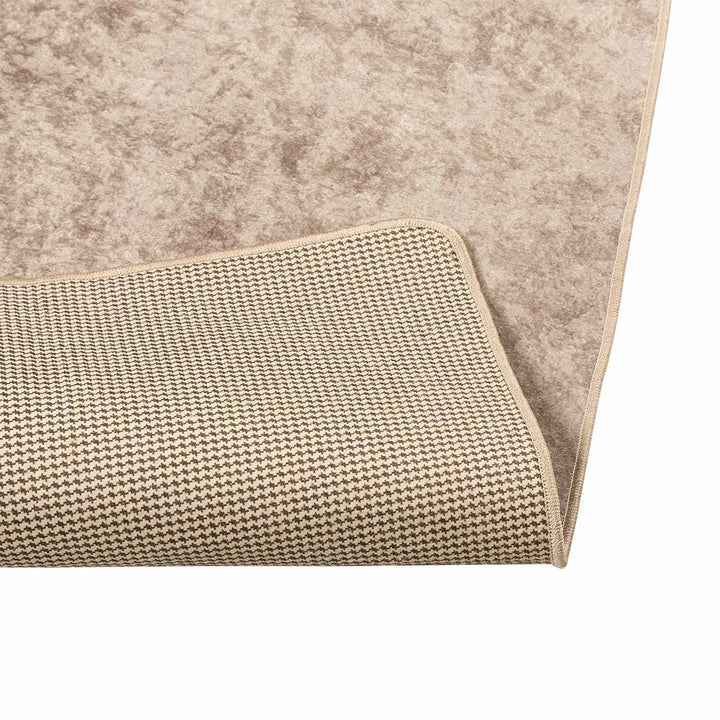 Tæppe Runner MARSA Beige 100 x 100 cm Polyester og PVC