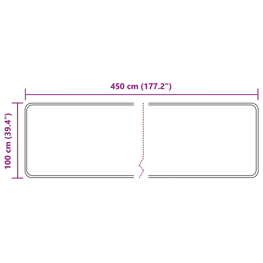 Tæppe Runner MARSA Beige 100 x 450 cm Polyester og PVC