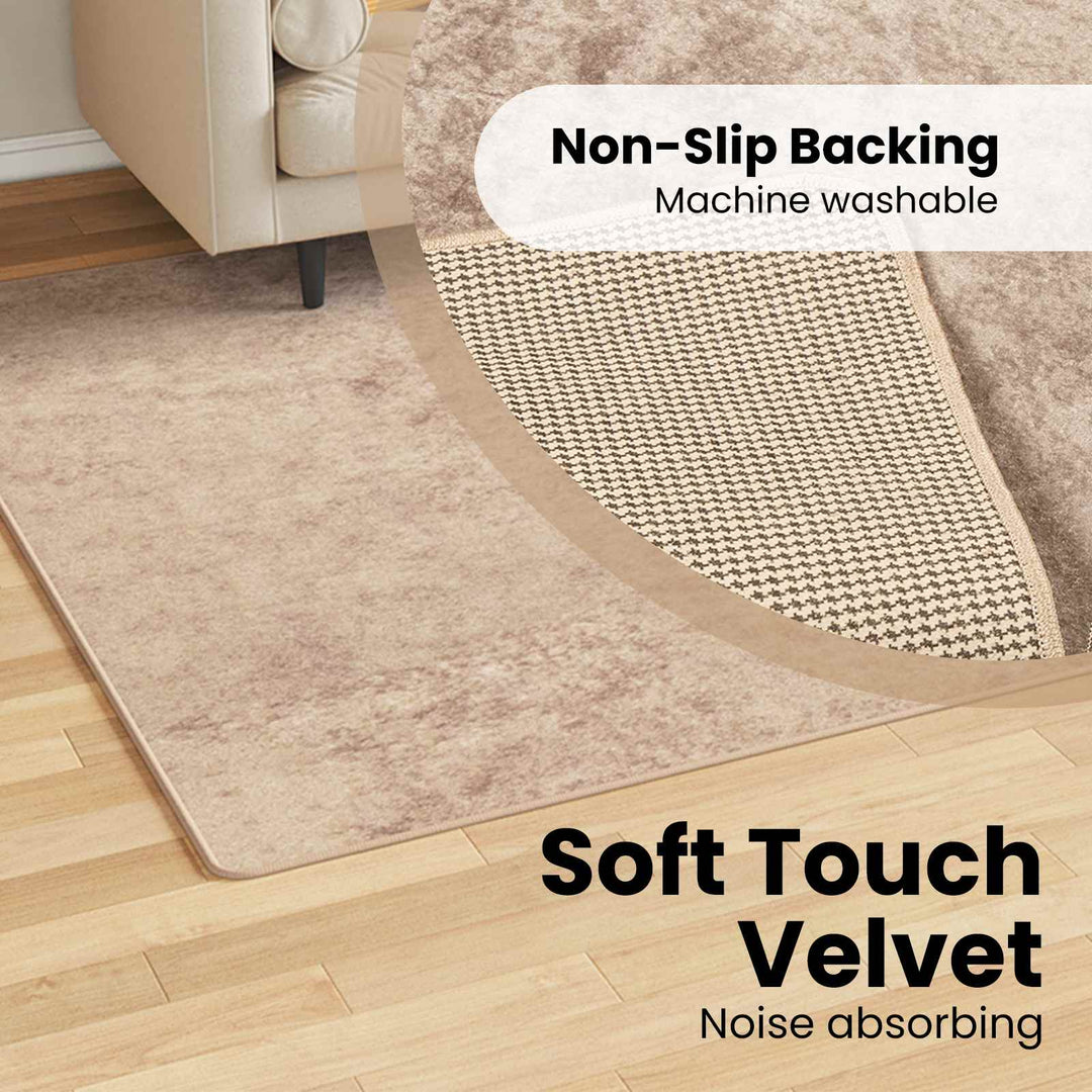 Tæppe Runner MARSA Beige 190 x 300 cm Polyester og PVC