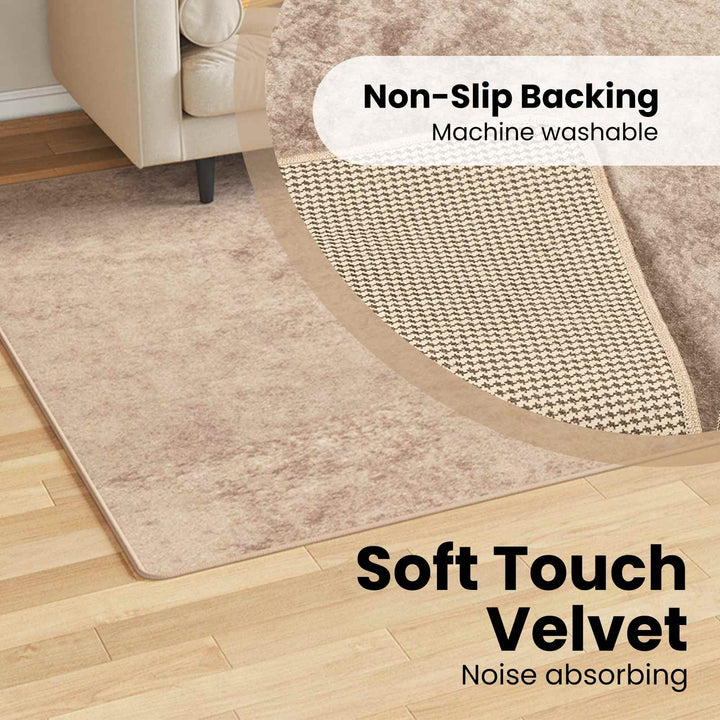 Tæppe Runner MARSA Beige 190 x 300 cm Polyester og PVC