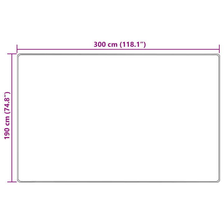 Tæppe Runner MARSA Beige 190 x 300 cm Polyester og PVC