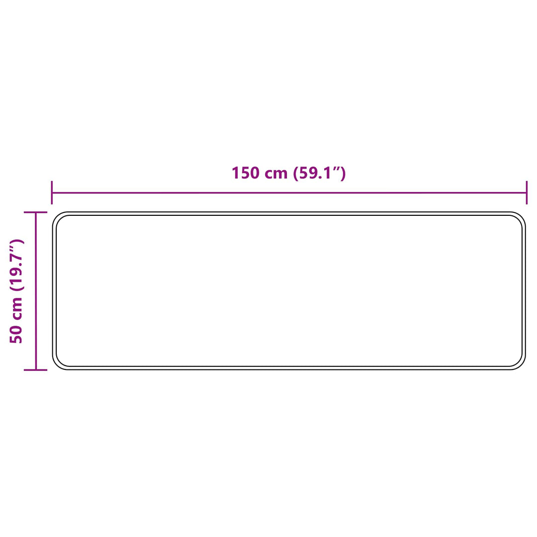 Tæppe Runner MARSA Sandfarvet 50 x 150 cm Polyester og PVC