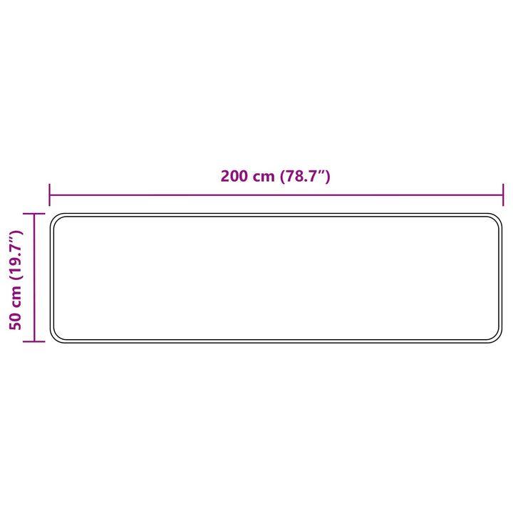 Tæppe Runner MARSA Sandfarvet 50 x 200 cm Polyester og PVC