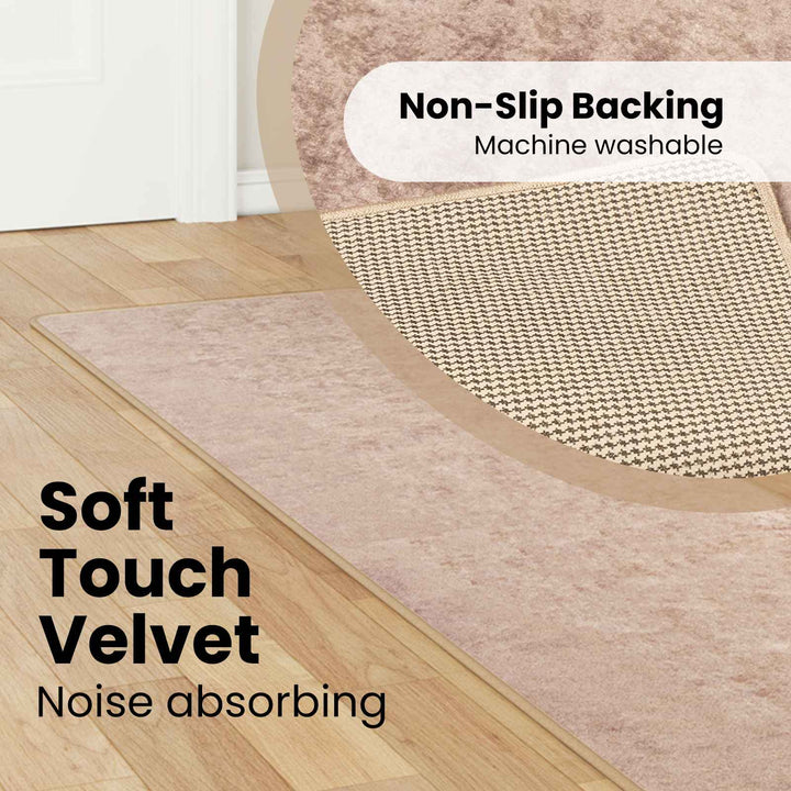 Tæppe Runner MARSA Sandfarvet 50 x 250 cm Polyester og PVC