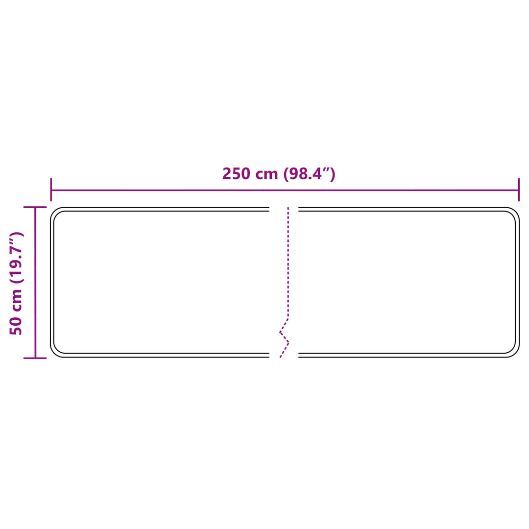 Tæppe Runner MARSA Sandfarvet 50 x 250 cm Polyester og PVC
