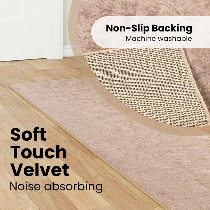 Tæppe Runner MARSA Sandfarvet 50 x 450 cm Polyester og PVC