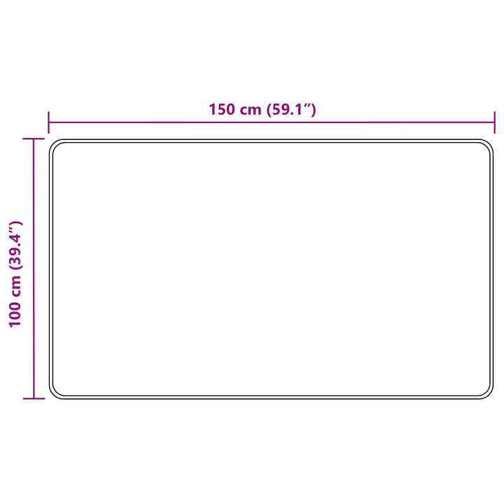 Tæppe Runner MARSA Sandfarvet 100 x 150 cm Polyester og PVC