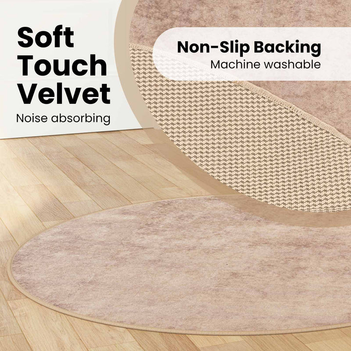 Tæppe Runner MARSA Sandfarvet 120 x 120 cm Polyester og PVC