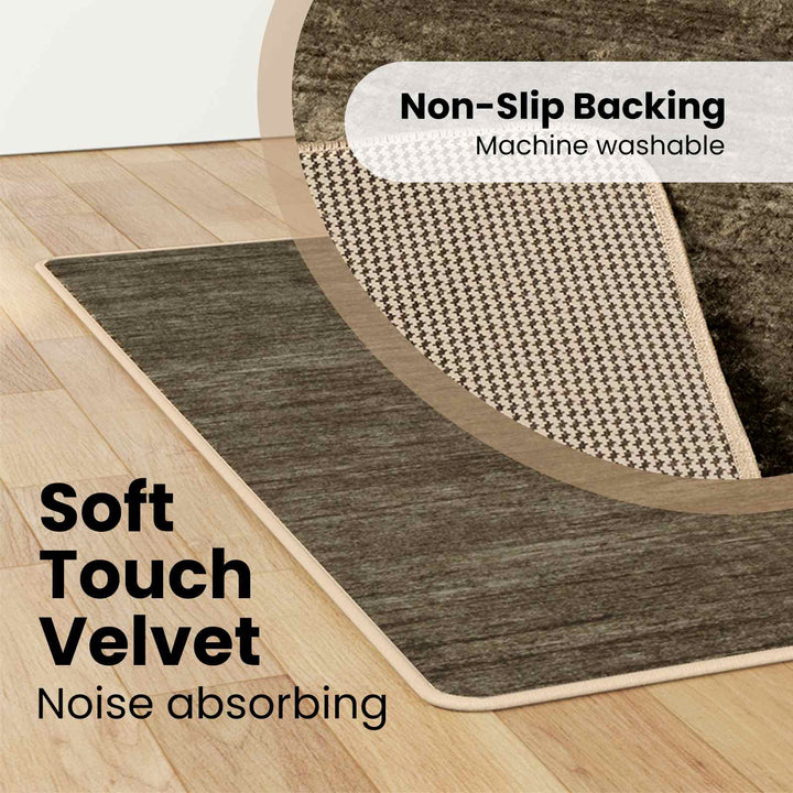 Tæppe Runner MARSA Skovgrøn 80 x 200 cm Polyester og PVC