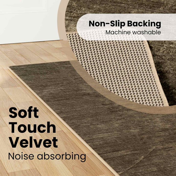 Tæppe Runner MARSA Skovgrøn 80 x 300 cm Polyester og PVC