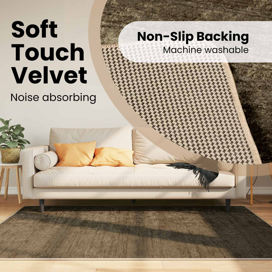 Tæppe Runner MARSA Skovgrøn 120 x 170 cm Polyester og PVC