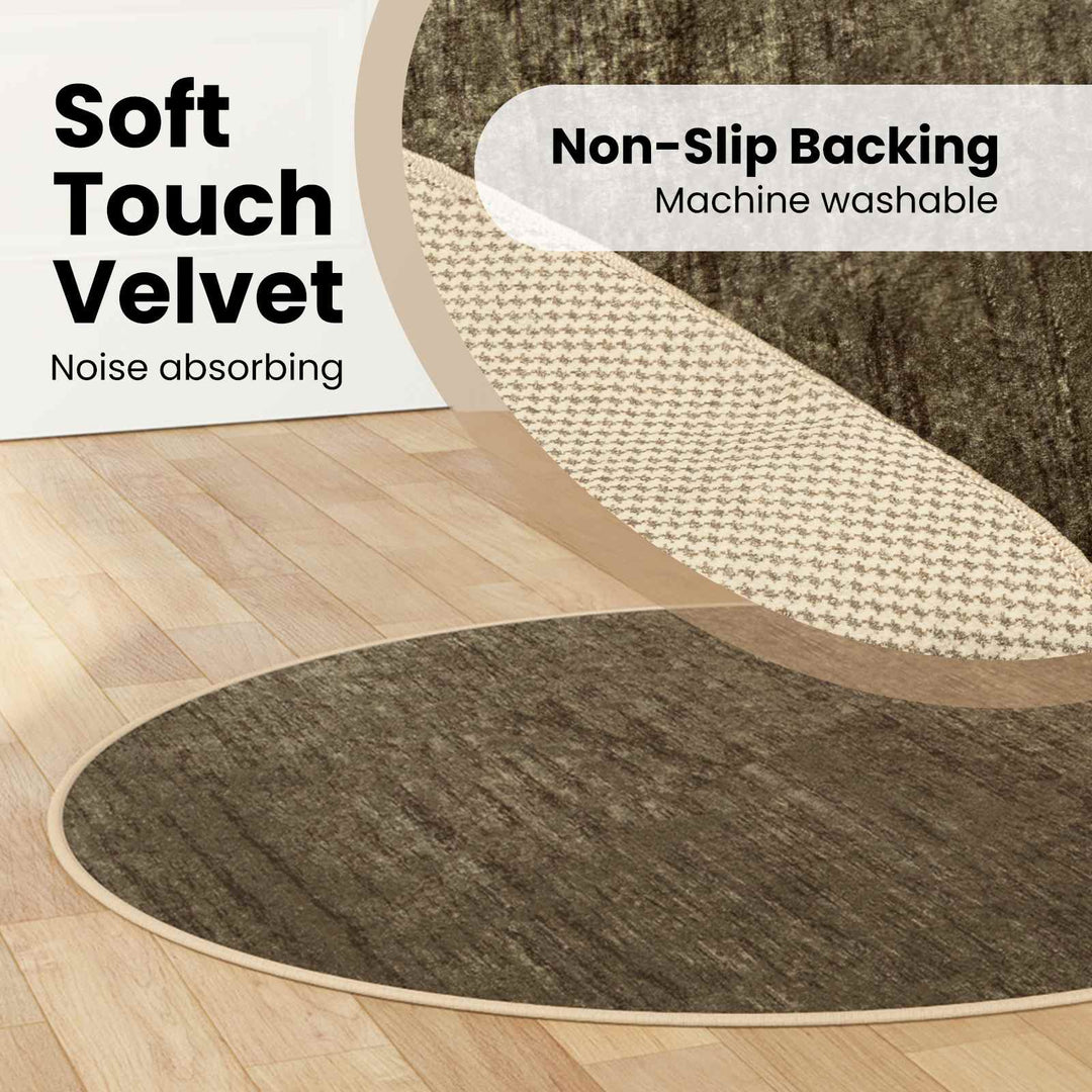 Tæppe Runner MARSA Skovgrøn 120 x 120 cm Polyester og PVC
