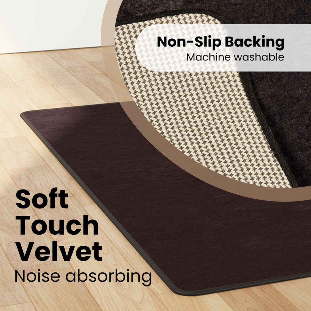 Tæppe Runner MARSA Antracit 80 x 200 cm Polyester og PVC