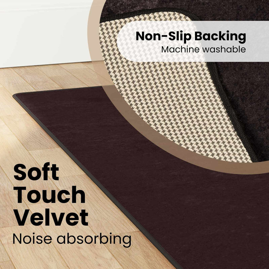 Tæppe Runner MARSA Antracit 80 x 350 cm Polyester og PVC