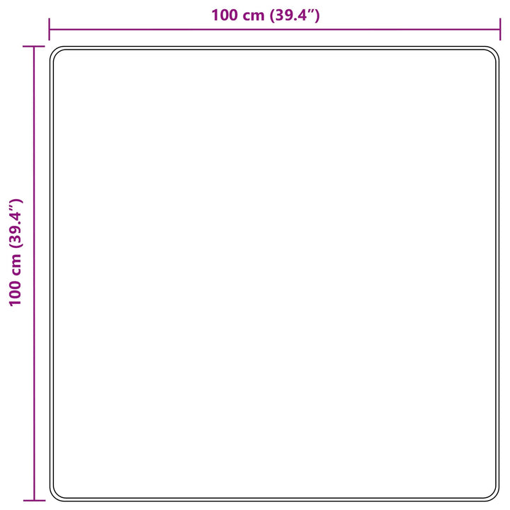 Tæppe Runner MARSA Antracit 100 x 100 cm Polyester og PVC