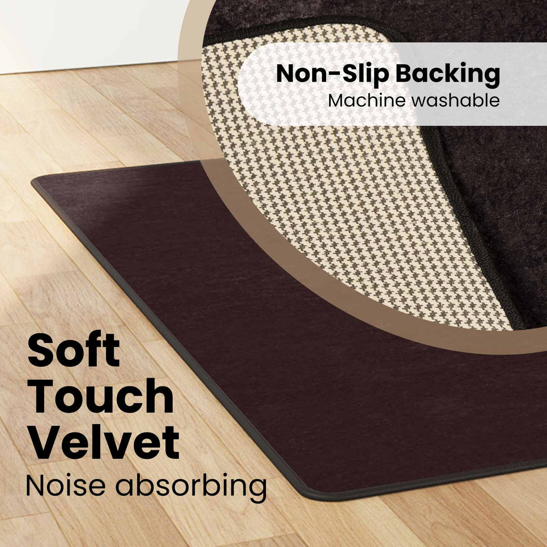 Tæppe Runner MARSA Antracit 100 x 150 cm Polyester og PVC
