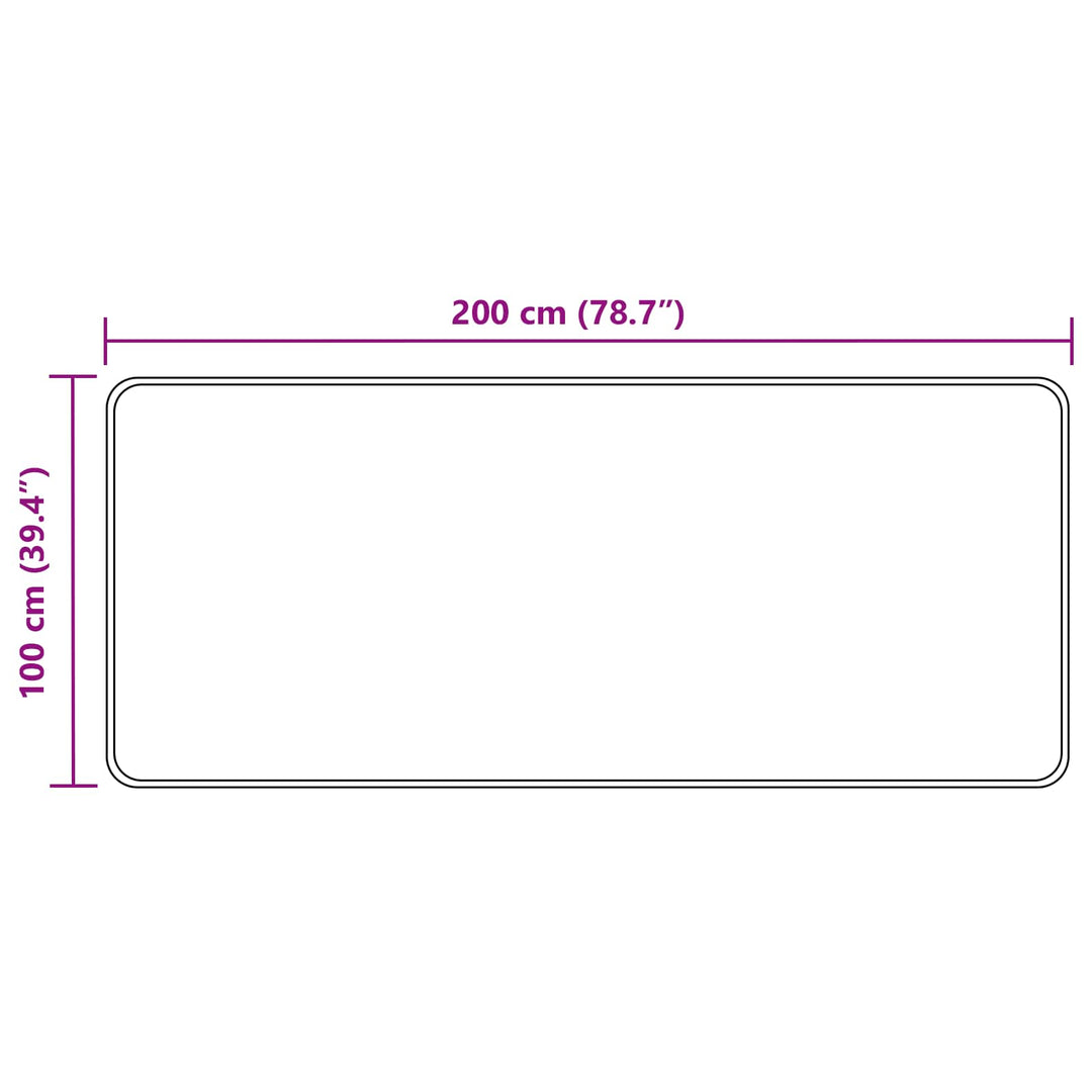 Tæppe Runner MARSA Antracit 100 x 200 cm Polyester og PVC