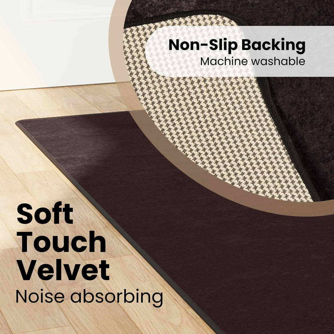 Tæppe Runner MARSA Antracit 100 x 400 cm Polyester og PVC