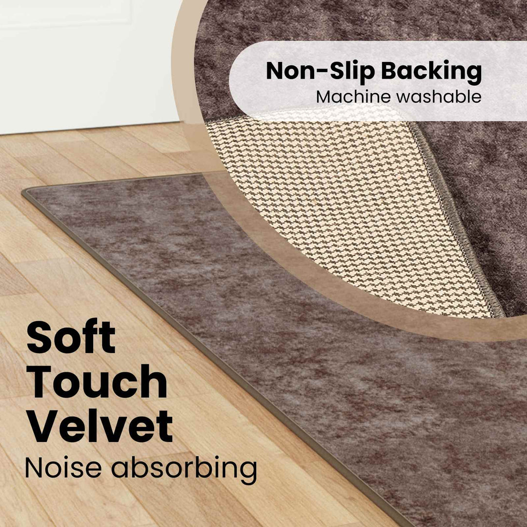 Tæppe Runner MARSA Grå 50 x 350 cm Polyester og PVC