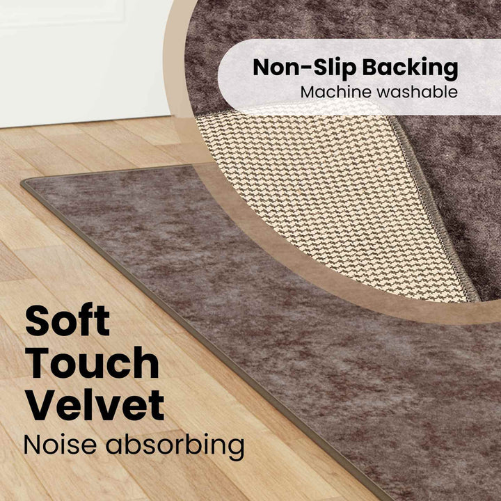 Tæppe Runner MARSA Grå 50 x 350 cm Polyester og PVC