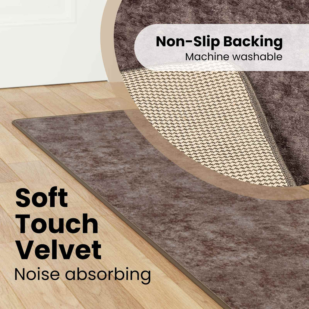 Tæppe Runner MARSA Grå 50 x 400 cm Polyester og PVC