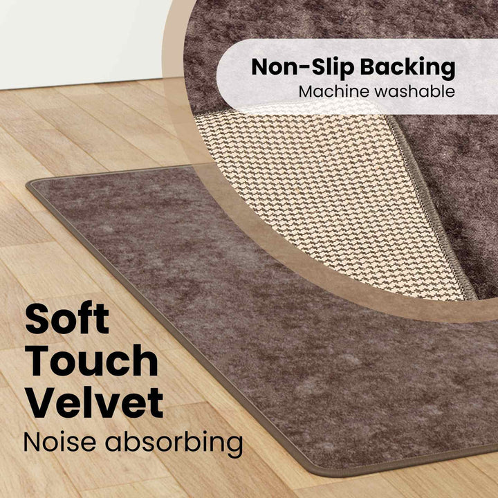 Tæppe Runner MARSA Grå 80 x 200 cm Polyester og PVC