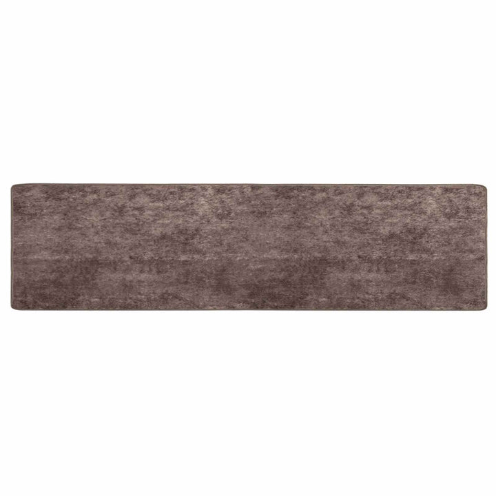 Tæppe Runner MARSA Grå 80 x 400 cm Polyester og PVC