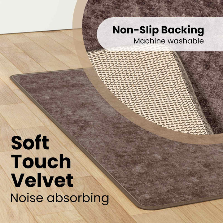 Tæppe Runner MARSA Grå 100 x 150 cm Polyester og PVC