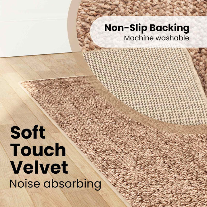 Tæppe Runner MARSA Gul 80 x 300 cm Polyester og PVC