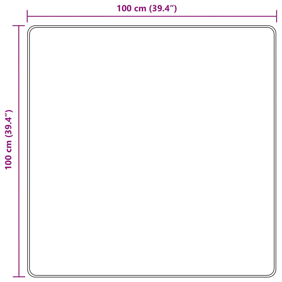 Tæppe Runner MARSA Gul 100 x 100 cm Polyester og PVC