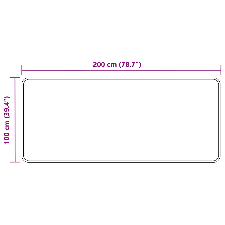 Tæppe Runner MARSA Gul 100 x 200 cm Polyester og PVC