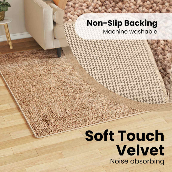 Tæppe Runner MARSA Gul 190 x 300 cm Polyester og PVC