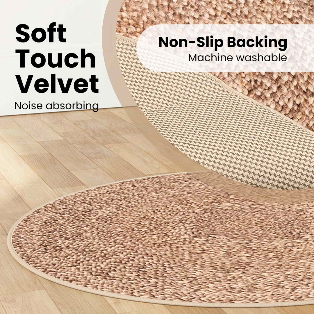 Tæppe Runner MARSA Gul 120 x 120 cm Polyester og PVC