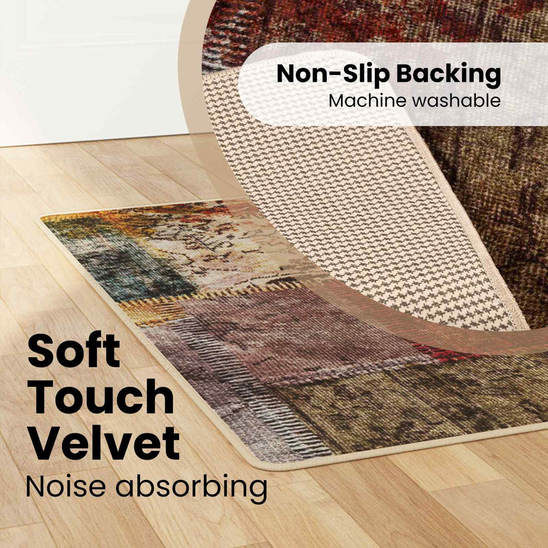 Tæppe Runner MARSA Flerfarvet 80 x 200 cm Polyester og PVC