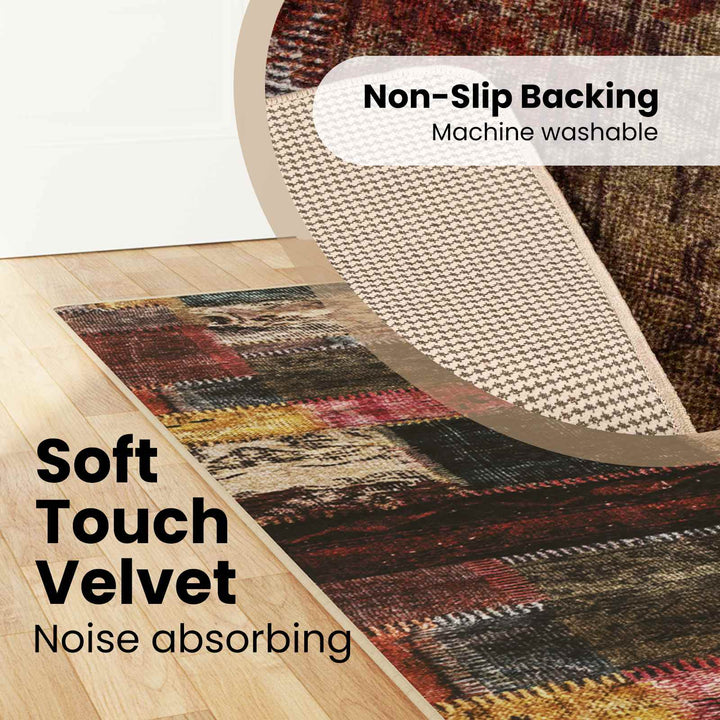 Tæppe Runner MARSA Flerfarvet 80 x 250 cm Polyester og PVC