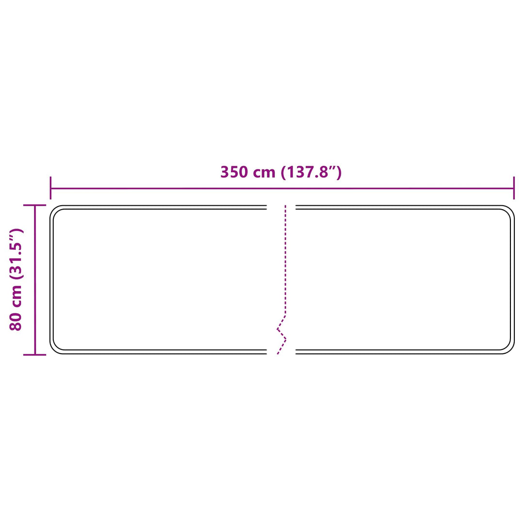 Tæppe Runner MARSA Flerfarvet 80 x 350 cm Polyester og PVC