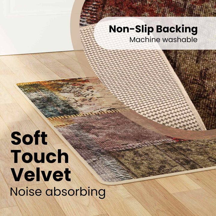 Tæppe Runner MARSA Flerfarvet 100 x 150 cm Polyester og PVC