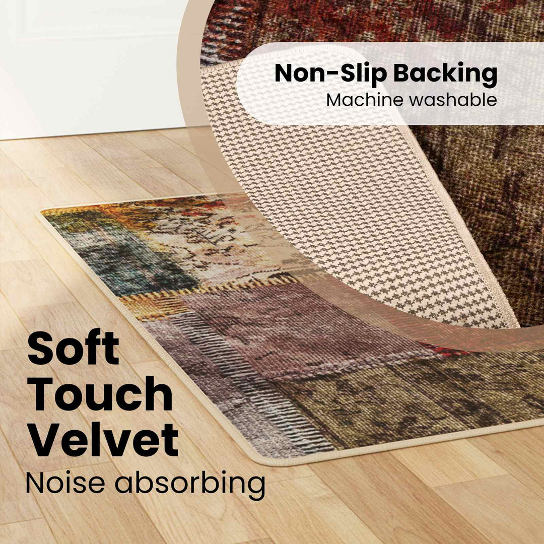 Tæppe Runner MARSA Flerfarvet 100 x 200 cm Polyester og PVC