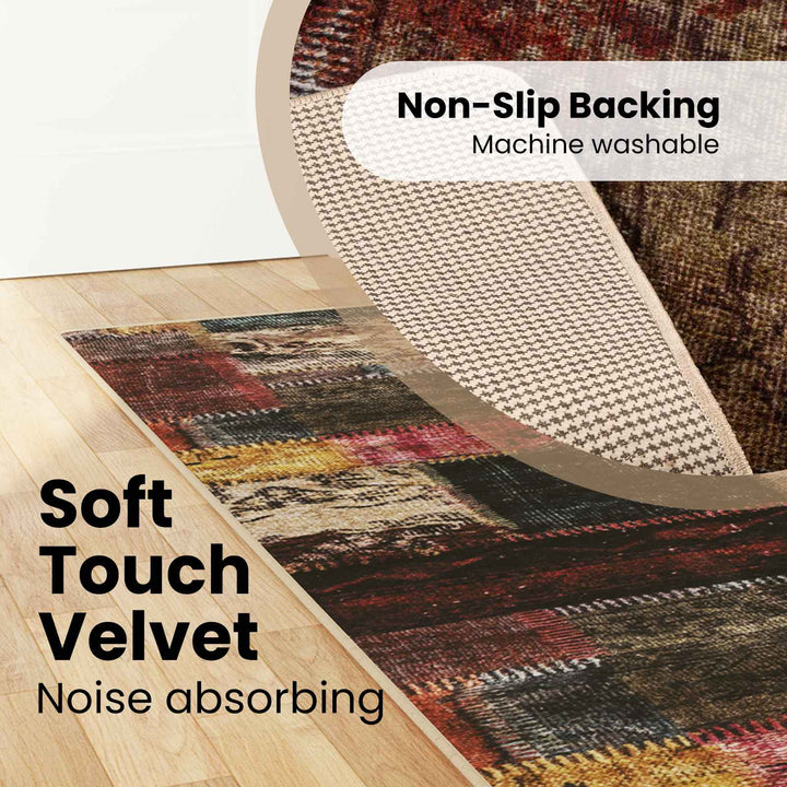 Tæppe Runner MARSA Flerfarvet 100 x 450 cm Polyester og PVC