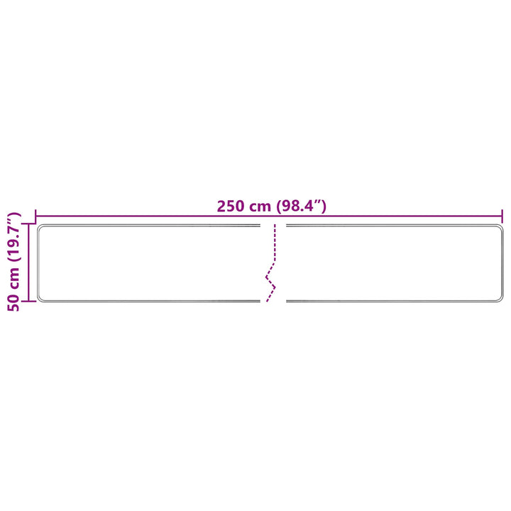 Tæppe Runner MARSA Flerfarvet 50 x 250 cm Polyester og PVC