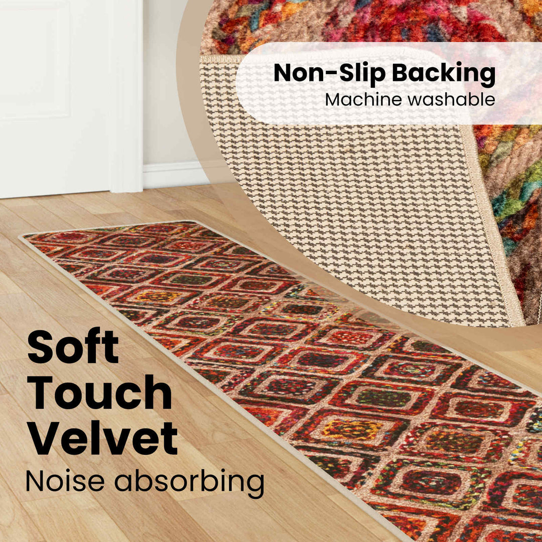 Tæppe Runner MARSA Flerfarvet 50 x 400 cm Polyester og PVC