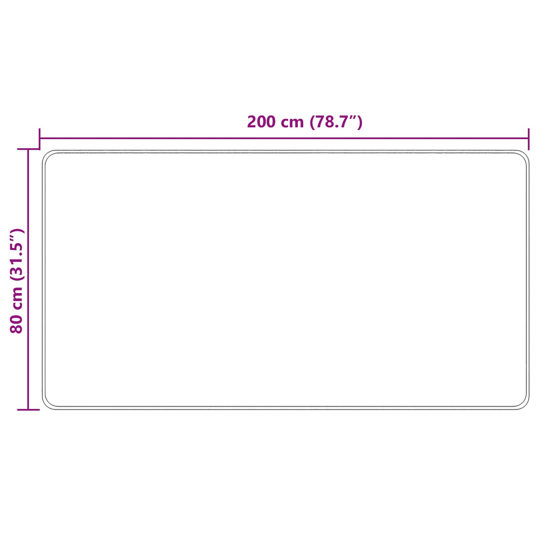 Tæppe Runner MARSA Flerfarvet 80 x 200 cm Polyester og PVC