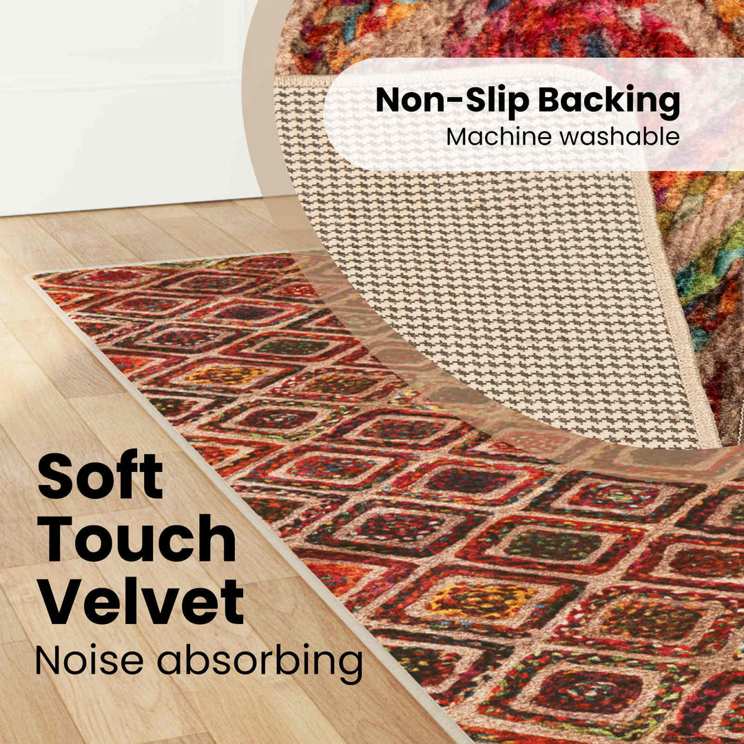 Tæppe Runner MARSA Flerfarvet 80 x 450 cm Polyester og PVC