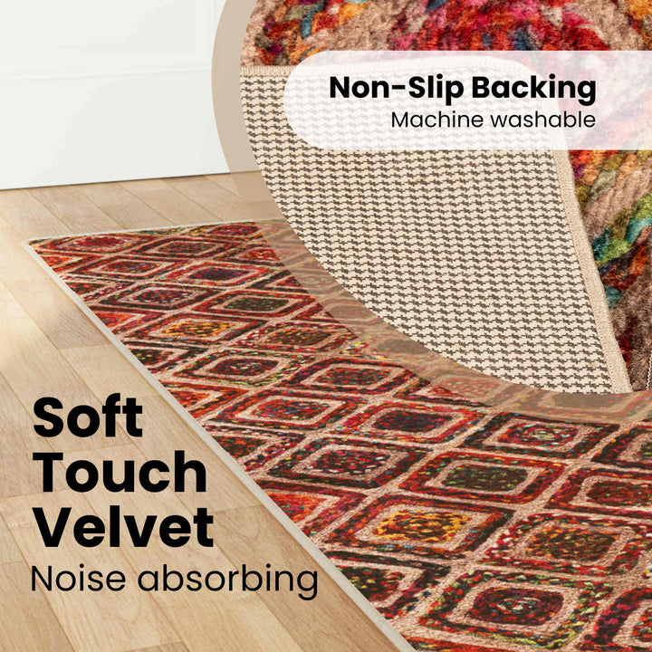 Tæppe Runner MARSA Flerfarvet 80 x 450 cm Polyester og PVC
