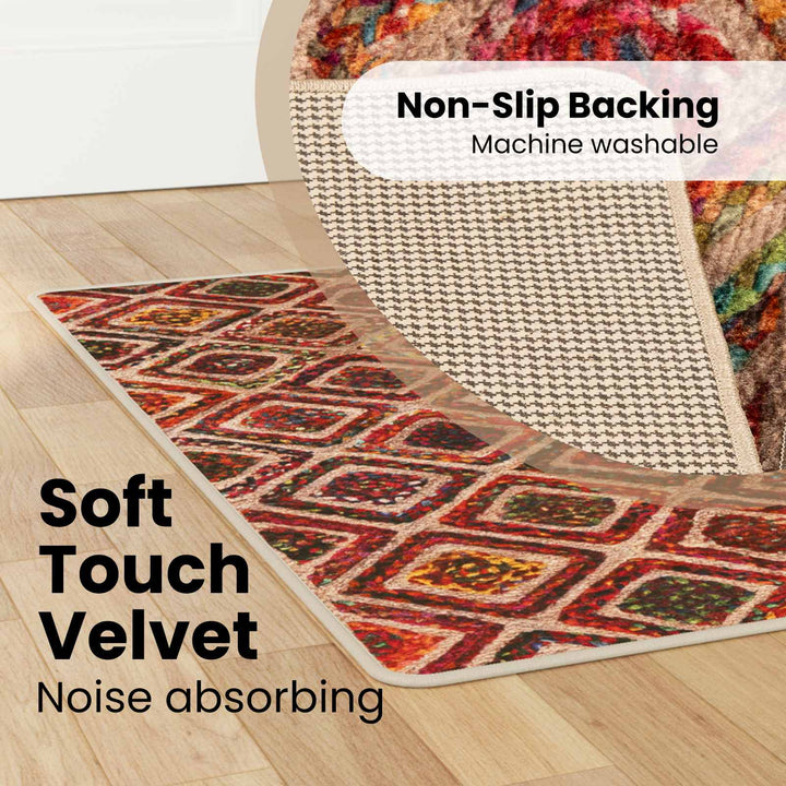 Tæppe Runner MARSA Flerfarvet 100 x 150 cm Polyester og PVC